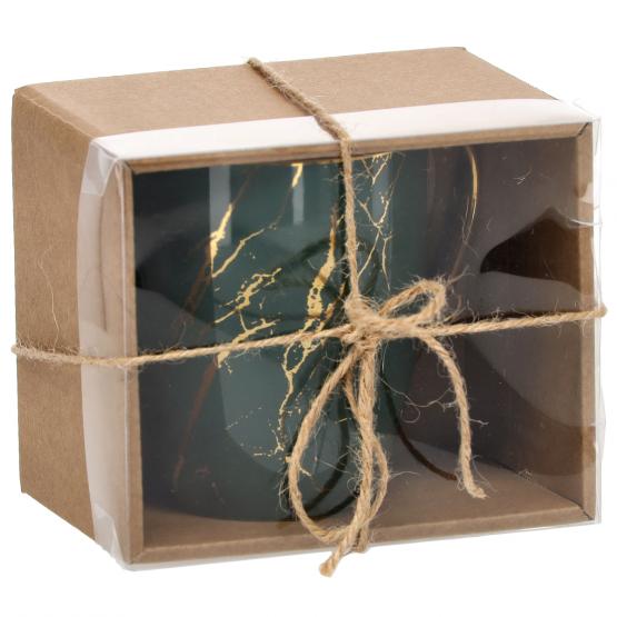 KUBEK PORCELANOWY 400 ML MARMUREK ZE ZŁOTEM MIX KOLOR