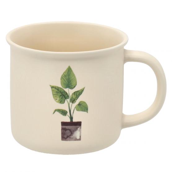 LIL7987 KUBEK PORCELANOWY 355 ML ROŚLINA W DONICZCE MIX WZORÓW