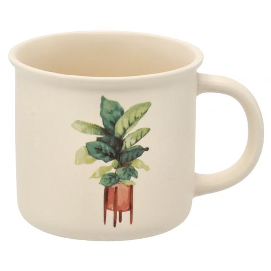 LIL7987 KUBEK PORCELANOWY 355 ML ROŚLINA W DONICZCE MIX WZORÓW