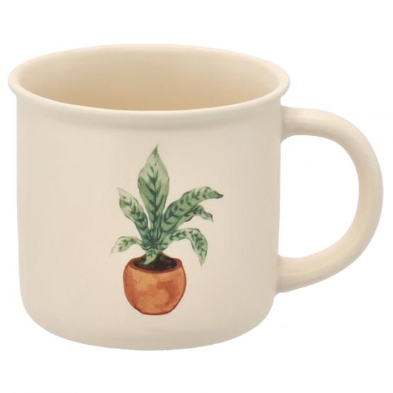 LIL7987 KUBEK PORCELANOWY 355 ML ROŚLINA W DONICZCE MIX WZORÓW