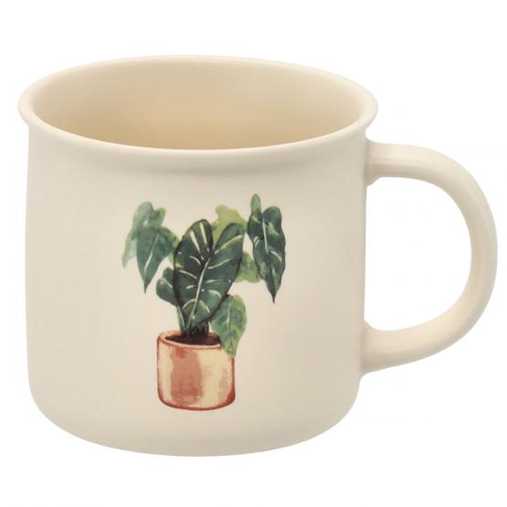 LIL7987 KUBEK PORCELANOWY 355 ML ROŚLINA W DONICZCE MIX WZORÓW