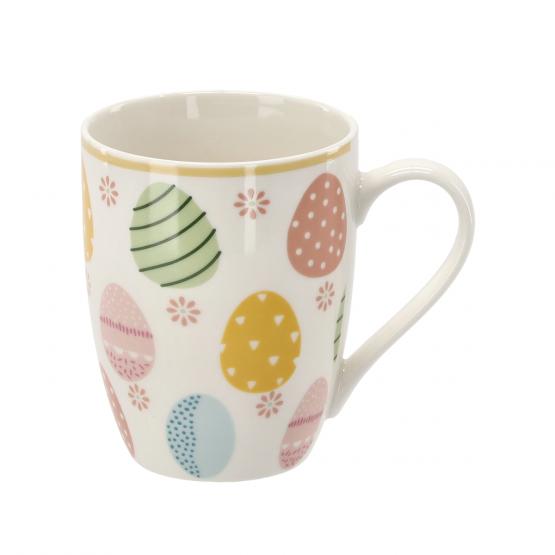 KUBEK PORCELANOWY 340 ML KOLOROWE JAJKA 