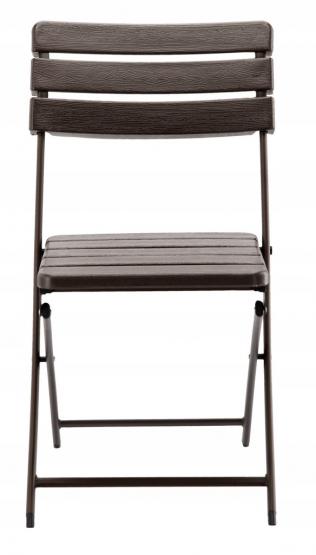 KRZESŁO OGRODOWE SKŁADANE 55 x 46 x 81 CM BRĄZOWE 