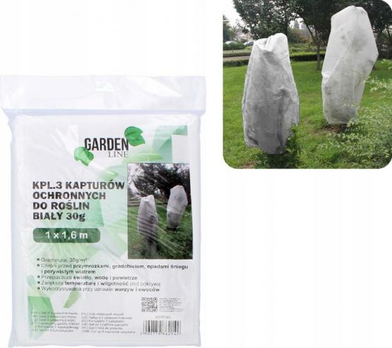 KPL.3 KAPTURÓW OCHRONNYCH DO ROŚLIN 1 x 1.6 M BIAŁY 30g 