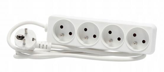 PRZEDŁUŻACZ LISTWA ZASILAJĄCA 4 GNIAZDA 1,5 M BIAŁY 