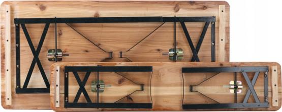 Zestaw Biesiadny - Stół 117x56x76 CM + 2 Ławki 117x25x46 CM 