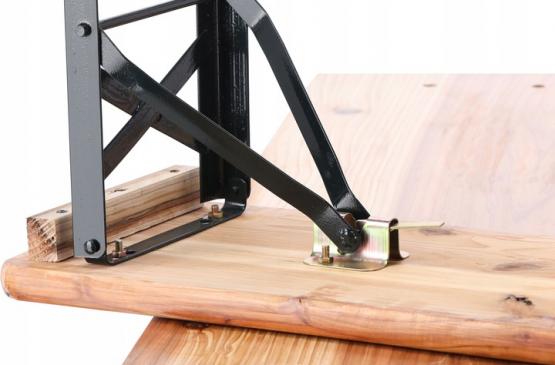 Zestaw Biesiadny - Stół 117x56x76 CM + 2 Ławki 117x25x46 CM 