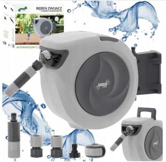 AUTOMATYCZNY ZWIJACZ WĘŻA OGRODOWEGO Z WĘŻEM  - 35 M