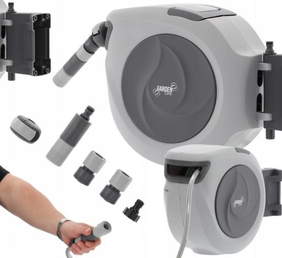 AUTOMATYCZNY ZWIJACZ WĘŻA OGRODOWEGO Z WĘŻEM  - 35 M