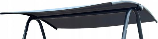 HUŚTAWKA OGRODOWA Z PLECIONYMI PODŁOKIETNIKAMI 180 x 139 x 185 CM ANTRACYTOWA PREMIUM 