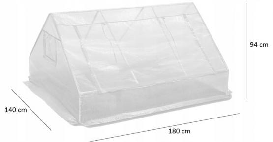 SZKLARNIA OGRODOWA MAŁA BIAŁA 180 x 140 x H94 cm 