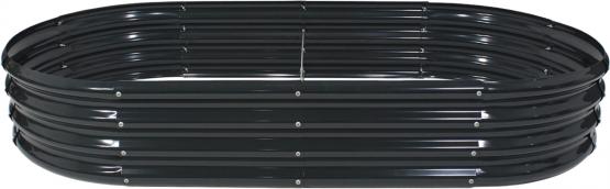 GRZĄDKA WARZYWNO-KWIATOWA 240 X 120 X 30 CM OWALNA ANTRACYT