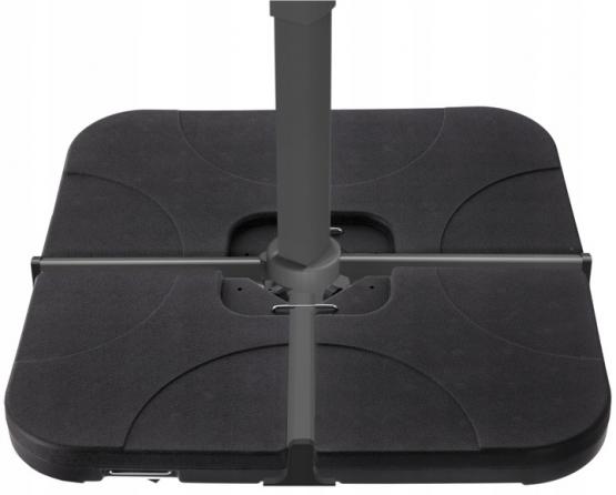 PODSTAWA DO PARASOLA 50 x 50 x 7.5 CM 4 ELEMENTOWA CZARNA 