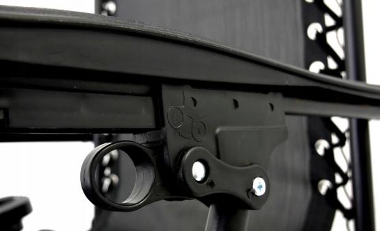 LEŻAK OGRODOWY CZARNY 176X65X106CM