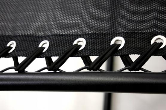 LEŻAK OGRODOWY CZARNY 176X65X106CM