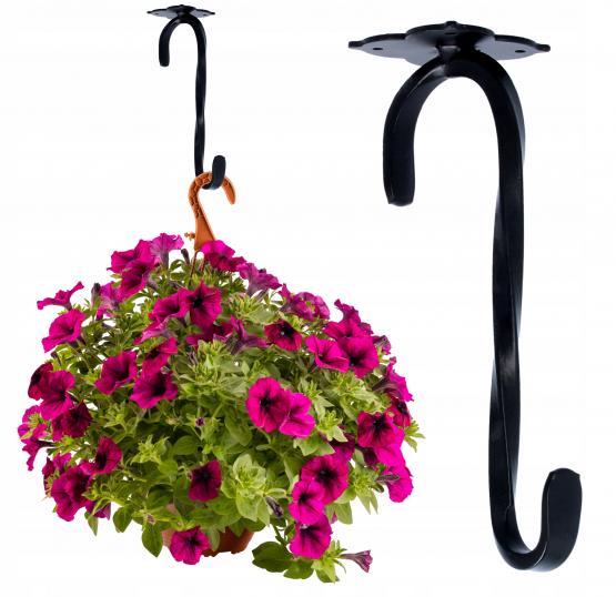 WIESZAK NA DONICZKĘ 21.08 CM CZARNY 