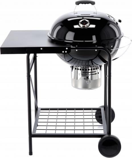 GRILL WĘGLOWY KULISTY Z POKRYWĄ I BLATEM 90 x 70.5  x 111 CM