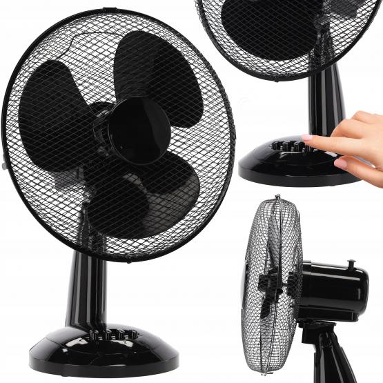 WENTYLATOR BIURKOWY CZARNY 40W 