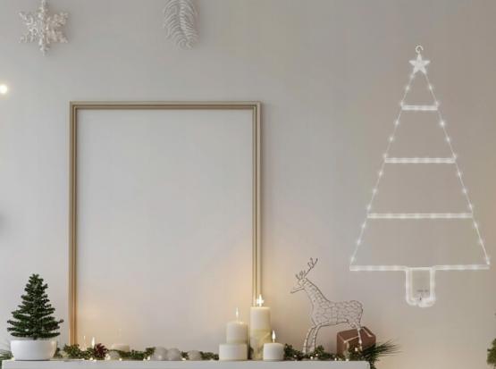 ŚWIĄTECZNA OZDOBA - CHOINKA LED 63 L ZIMNY BIAŁY 