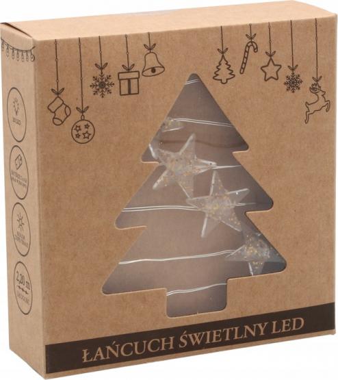 LANCUCH-SWIETLNY-ZYLKOWY-LED-GWIAZDKI-NA-DRUCIKU-20LED-NA-BATERIE ŁAŃCUCH ŚWIETLNY LED GWIAZDKI 20 L NA BATERIE ZŁOTE ZDOBIENIE