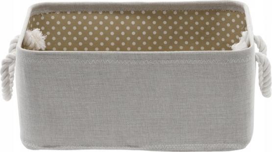 ZESTAW 3 ORGANIZERÓW BEŻOWYCH Z DEKORACYJNĄ PODSZEWKĄ SALON ŁAZIENKA GARDEROBA