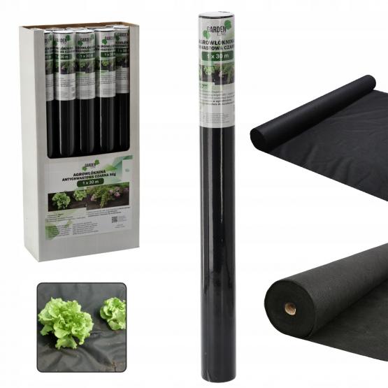 AGROWŁÓKNINA ANTYCHWASTOWA 1 x 30 M CZARNA 50g