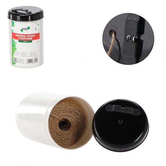 SZNUREK JUTOWY 100 M W TUBIE Z NOŻYKIEM