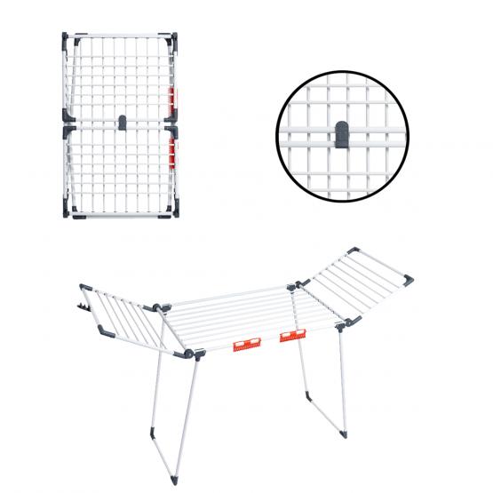 SUSZARKA DO BIELIZNY Z DWOMA UCHWYTAMI NA SKARPETKI RENATA BIAŁA 174 x 61 x 106 CM