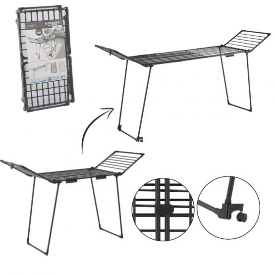 SUSZARKA DO BIELIZNY Z DWOMA WIESZAKAMI NA SKARPETKI '''DIANA'' 190-260 x 61 x 120 CM