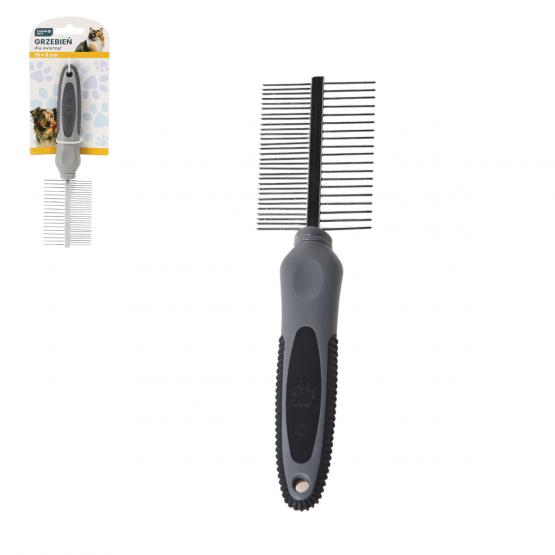 DWUSTRONNY GRZEBIEŃ DLA ZWIERZĄT 19 X 5 CM