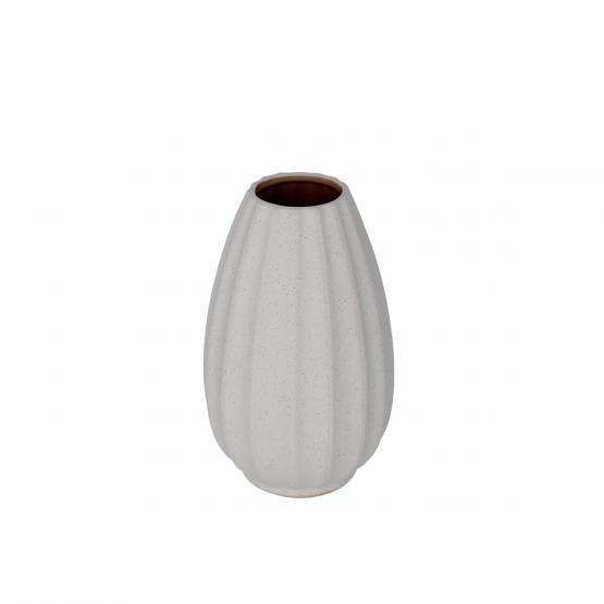WAZON CERAMICZNY NISKI BIAŁY 13 x 13 x 20,5 CM