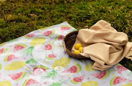 KOC PIKNIKOWY 300x200 CM Z IZOLACJĄ OWOCE