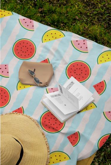 KOC PIKNIKOWY 200x200 CM Z IZOLACJĄ OWOCE