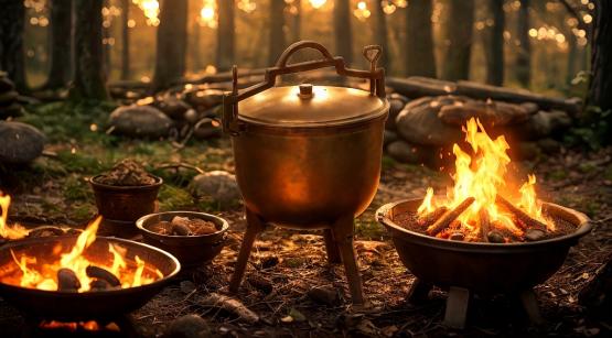  Kociołek Myśliwski Żeliwny 11 L 30,5 X 22 CM