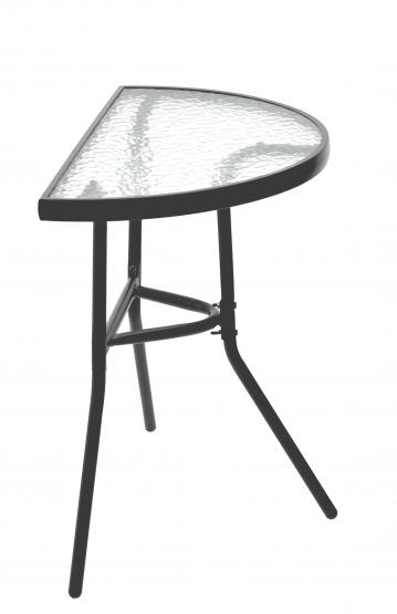 ZESTAW MEBLE BALKONOWE - STOLIK POŁÓWKA + 2 SKŁADANE KRZESŁA SZARY