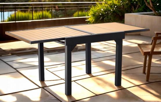 STÓŁ ALUMINIOWY ROZKŁADANY ALEX 90/180 x 90 x 75,5 CM *0381