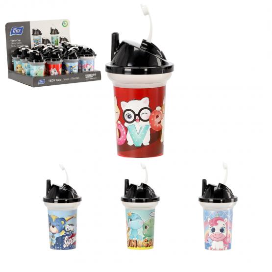 KUBEK TEDY Z RURKĄ 300ML