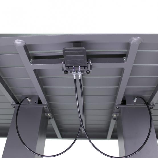 Zestaw Mebli Aluminiowych Garden Line Szary z Szarymi Poduszkami - Sofa Narożna + Pufa + Stolik