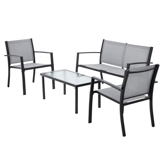 Zestaw Mebli Ogrodowych Garden Line - (Ławka, 2 Krzesła, Stolik) 