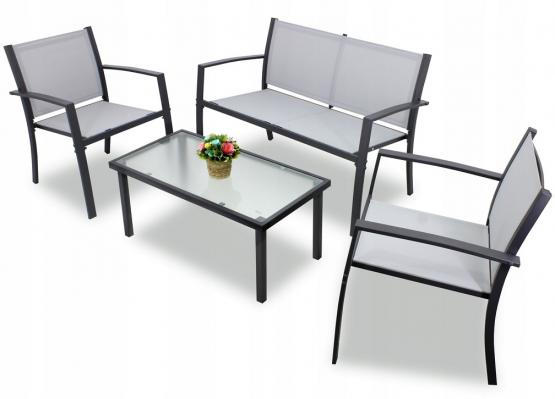 Zestaw Mebli Ogrodowych Garden Line - (Ławka, 2 Krzesła, Stolik) 