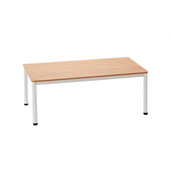 Zestaw Mebli Aluminiowych Belgrad Garden Line Beżowy z Beżowymi Poduszkami – Sofa + 2 Fotele + Stolik