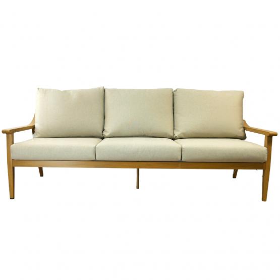 Zestaw Mebli Aluminiowych Nikozja Garden Line – Beżowy Sofa 3-osobowa + 2 Fotele + Stolik