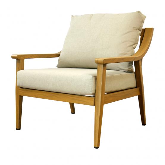 Zestaw Mebli Aluminiowych Nikozja Garden Line – Beżowy Sofa 3-osobowa + 2 Fotele + Stolik