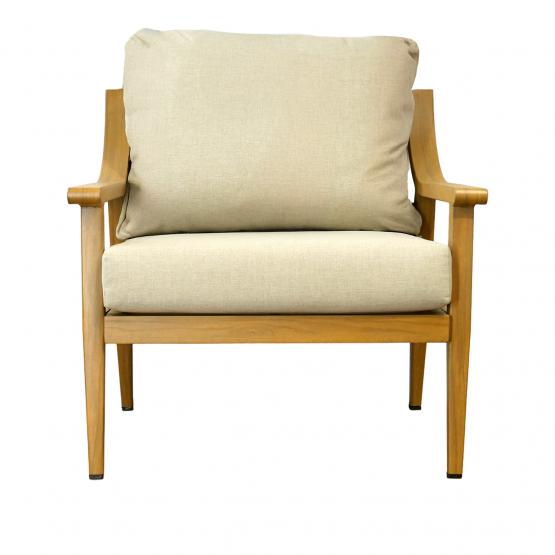 Zestaw Mebli Aluminiowych Nikozja Garden Line – Beżowy Sofa 3-osobowa + 2 Fotele + Stolik