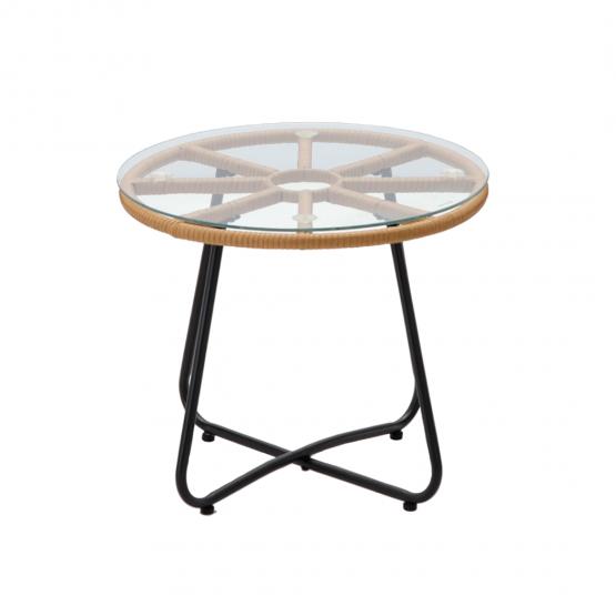 Zestaw Mebli Ogrodowych (2 Krzesła, Stolik) - Brązowy z Szarymi Poduszkami Garden Line 