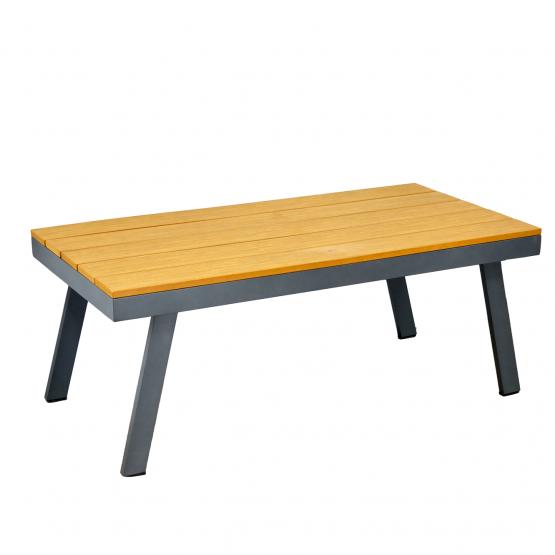 Zestaw Mebli Aluminiowych Lublana Garden Line Szary Aluminiowy - (Sofa + 2 Fotele + Stolik)