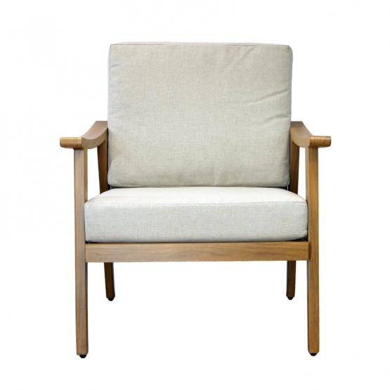 Zestaw Mebli Aluminiowych Tirana Garden Line Beżowy z Beżowymi Poduszkami - (Sofa + 2 Fotele + Stolik) 