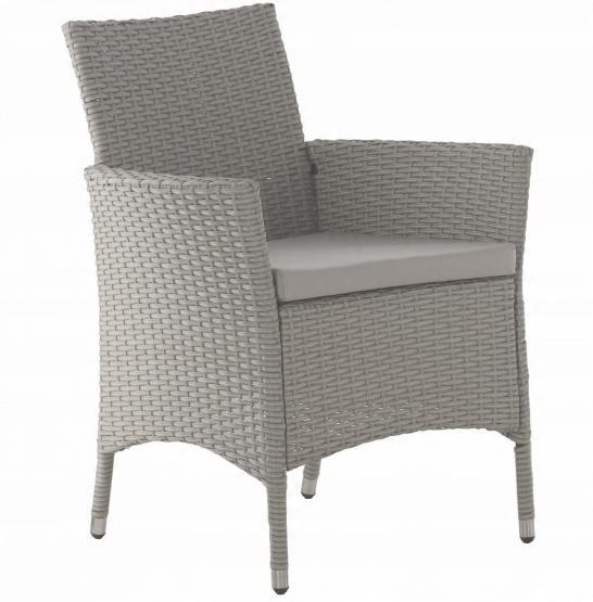 Zestaw Mebli Ogrodowych (8 Foteli + Stół) Kolor Szary Garden Line