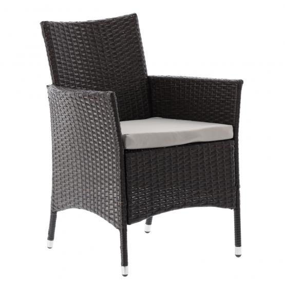 Zestaw Mebli Ogrodowych (8 Foteli + Stół) Kolor Brązowy Garden Line 