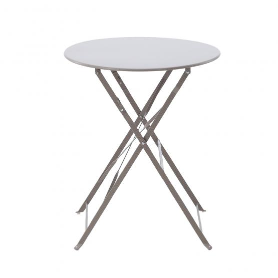 Zestaw Mebli Ogrodowych Garden Line Szary (Stół Okrągły + 2 Krzesła)